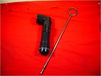 MILITARY FLASHLIGHT AND THOMPSON CLEANING ROD