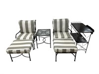 6 Pc. Black Metal Outdoor Furniture Set