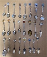 Collection of Vintage Souvenir Spoons