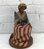 1991 Large 12" Tom Clark Betsy Ross Sculpture