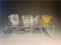 set of 3 misc glass