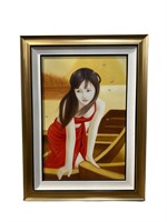 Oil on Canvas of Asian Woman