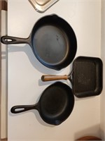 3 Cast Iron Skillets
8" ,10 1/4", and 9 3/4"