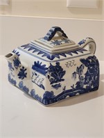 Asian Teapot and Lid Blue and White by Andrea