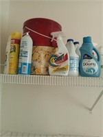 Assorted mixture of cleaning supplies