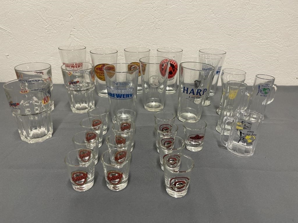 Beer Glasses & Shot Glasses