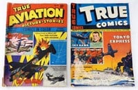 1944 TRUE AVIATION & 1945 TRUE COMICS