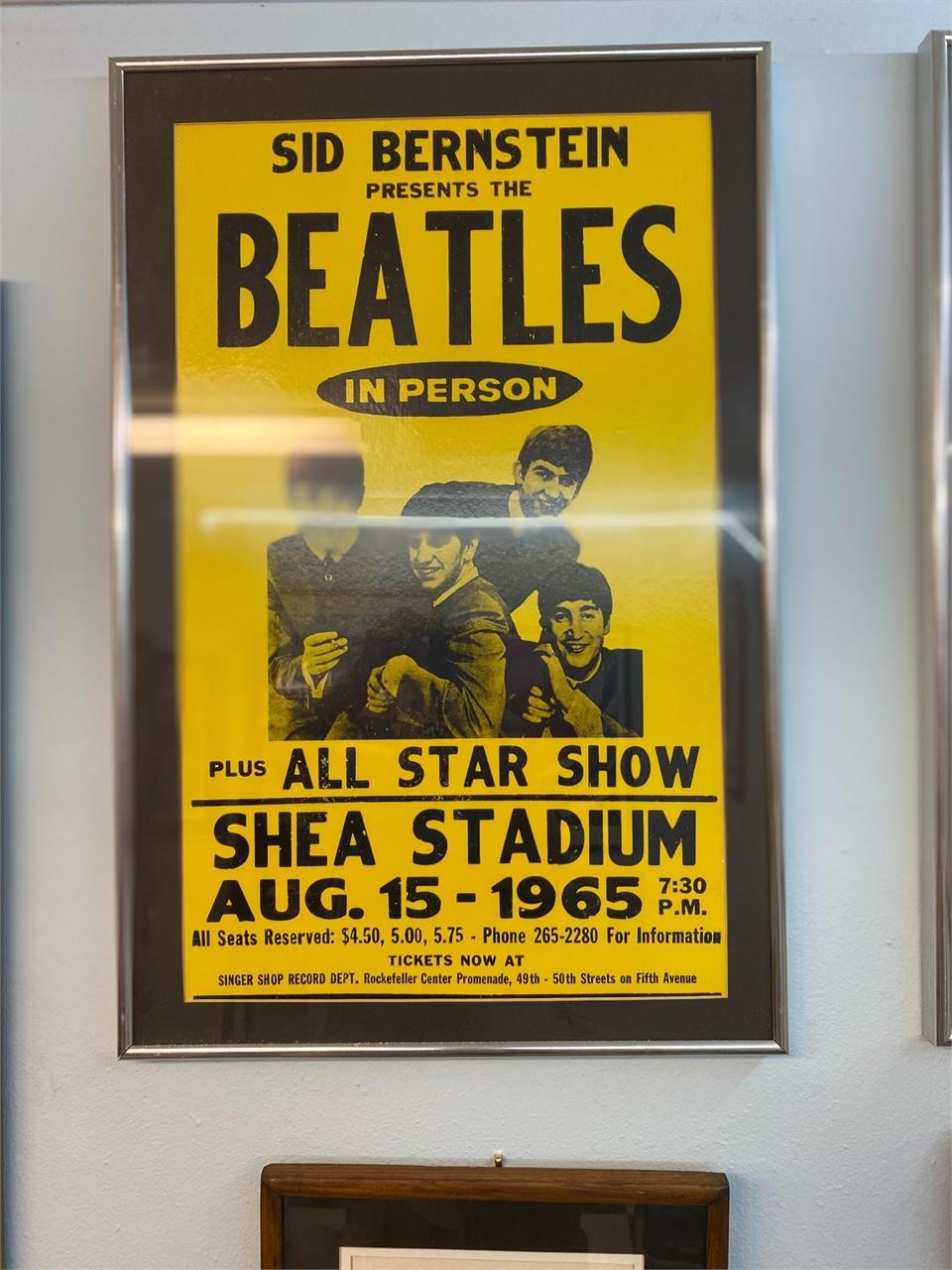 Vintage beatles concert poster