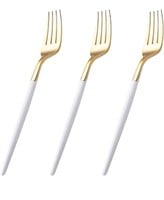 Gold Plastic Forks, Disposable Gold