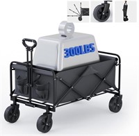 Foldable Cart with Solid Wheels  300lbs Capacity U