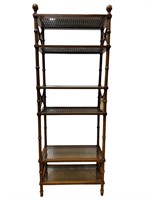 Vintage Faux Bamboo Cane Shelf Etagere