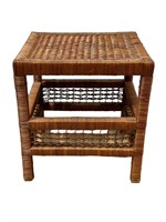 Small Wicker End Table