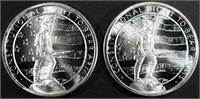 (2) 1 OZ .999 SILVER 2ND AMENDMENT ROUNDS