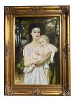 Oil on Canvas of Mother & Child