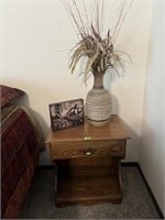 Bedside Table with Decor