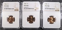 1956-1958 LINCOLN CENTS NGC PF67 RD