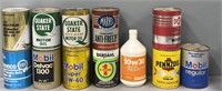 Motor Oil Tins Lot Collection Some Sealed