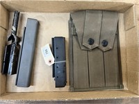 THOMPSON SMG BOLT, MAGS, M3 MAG POUCH