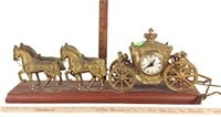 United horse and carriage electric clock