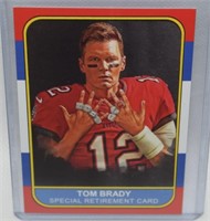Tom Brady Sports Journal LE GOAT Retirement Card