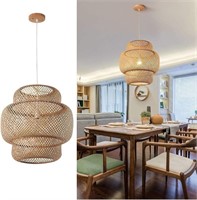$124  DANGGEOI Hand-Woven Bamboo Pendant Light  Ra