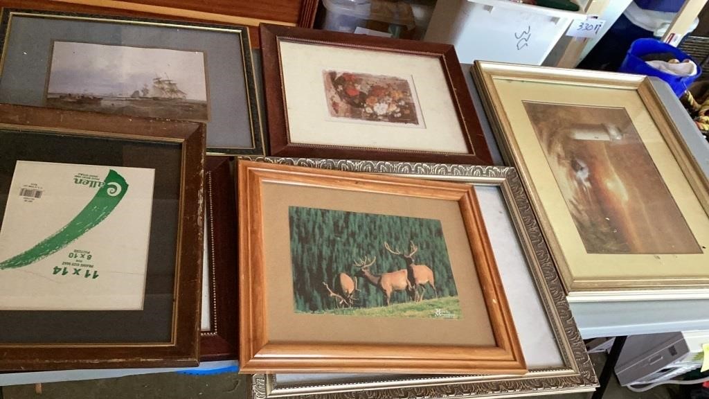 Pictures and Frames Largest Being 17.5x22.25 in