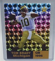 Tom Brady 1996 Prism Gold Star Rookie LE Card