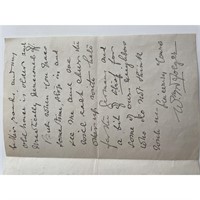 William M. Folger signed letter