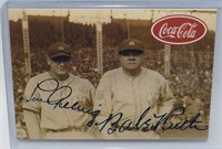 Babe Ruth & Lou Gehrig Coca Cola Vintage-Style