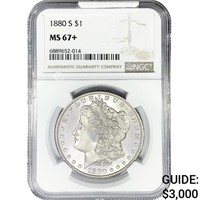 1880-S Morgan Silver Dollar NGC MS67+