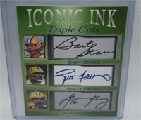 Iconic Ink Triple Cuts Bart Starr/Brett Favre/