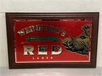 Weinhard’s Blue Boar Red Lager Framed Mirror