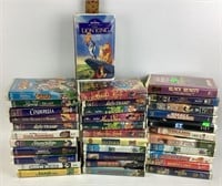 Vhs tapes Disney including Cinderella, Goofy, and