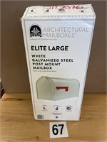 LARGE WHITE STEEL MAILBOX