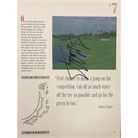 Professional golfer Jim Gallagher Jr. signed magaz