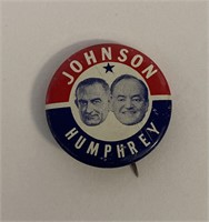 Johnson-Humphrey vintage campaign pin