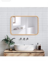 Wood Bathroom Mirror for Wall 18" x 24"