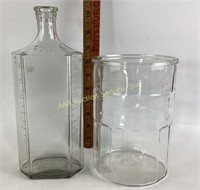 Clear glass apothecary jar, Gibson defrosta jar