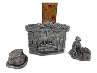 Michael A. Ricker Pewter Sculptures, including