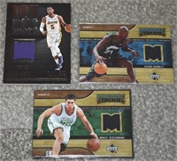 (3) Game Worn Jersey Basketball Cards UD