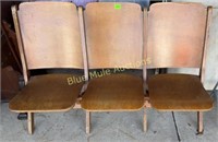 Vintage folding theater seats