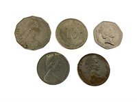 Foreign Coin Collection (5) coins included,