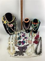 Mixed Contemporary Costume Jewelry, Necklaces, Pin