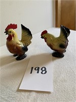 Ceramic Rooster and Chicken