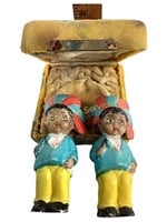 (2) Native Americana Bisque Figurines "Made in