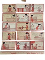 Winnie risqué novelty cards, includes 15 print