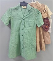 3 Girl Scouts Uniforms (1950's-70's)