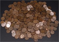 (500) MIXED DATES WHEAT CENTS