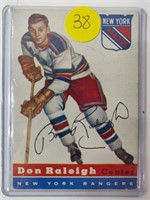 1954 Topps Don Raleigh Hockey Card