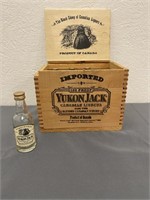 Yukon Jack Canadian Whiskey Mini Wood Crate